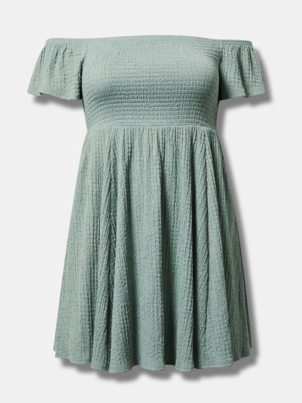 Torrid Smocked Skater Off-Shoulder Mini Dress size 1
